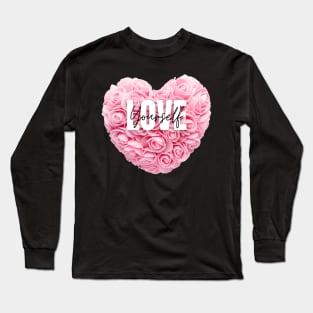 Lovely Rose Heart | Flower Heart | Valentine gift | Couple | lovers Unisex Long Sleeve T-Shirt